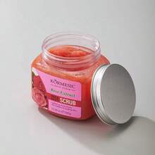 4 botellas de exfoliante corporal de frutas, exfoliante hidratante para hombres y mujeres, limpieza profunda, exfoliante corporal suave, adecuado para todo tipo de piel,Especialmente indicado para pieles secas, oscuras y de líneas finas, pieles sensibles. Limpia la piel en profundidad. En fase oleosa, es más suave que un exfoliante de sal regular y al mismo tiempo lo suficientemente fuerte como para borrar las células muertas y dejar la piel radiante. - Rose - Ver 5