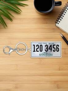 Customized Personalized USA State License Plate Replica Keyring Keychain,Customize Text,72 Styles,Personalized Acrylic Keychain USA State License Plate Replica Keyring Custom Car Accessory 50 States - Multicolor - View 67