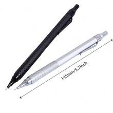 全金屬自動機械鉛筆 0.3/0.5/0.7/0.9/2.0mm，低重心設計，適合建築/工程/藝術，書寫順暢，繪圖與素描雙用途，返校季 - 黑色 - 查看 2