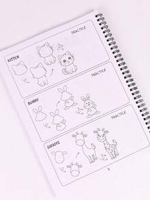 Como Desenhar Qualquer Coisa - Uma Benção para Entusiastas da Pintura, 300 Tutoriais de Desenho Passo a Passo Fofos e Simples Cobrindo Várias Criaturas Adoráveis, Animais, Alimentos, Presentes e Mais, Adequado para a Temporada de Volta às Aulas e Amantes de Papelaria. - Peça única - Visão 5