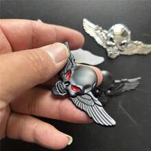 3D Metal Car Sticker Skull Head With Wings, Applicable For Cars, Trucks, Motorcycles, SUVs, Decorative Sticker For Engine Hood, Trunk, Fenders, Side Doors, Body - Multicolor - View 8