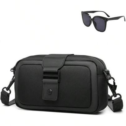 Men Waterproof Oxford Small Crossbody Bag, Large Capacity Sport Casual Shoulder Bags, Versatile Fashion Travel Sling Pack