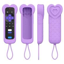 Funda de silicona con forma de corazón linda para el control remoto de Roku TV/Roku Player/Roku Voice Remote (sin conector de auriculares), estuche brillante en la oscuridad para el control remoto de Roku Express 4K+ HD Streaming Stick 4K Premiere Streambar Soundbar LE SE Streaming Media Device
