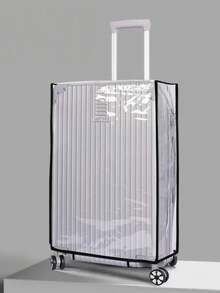1 pieza Funda transparente de PVC para equipaje (18-30 pulgadas), Funda protectora de equipaje, Protector de maleta, Accesorio esencial de viaje, Adecuado para viajes de vacaciones. - transparente - Ver 15