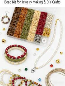 DIY 3160 件波西米亚女士成人手链套装（6 毫米）粘土串珠手链套件，适合在不同场合制作珠宝 - 彩色 - 查看 12