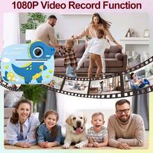 Máy ảnh kỹ thuật số đồ chơi cho trẻ em kèm thẻ nhớ SD 32GB và vỏ mềm hoạt hình, in ảnh tức thì, món quà Giáng sinh, Lễ Tạ ơn, sinh nhật tuyệt vời nhất cho bé trai và bé gái từ 3-8 tuổi. - D1-A - Xem 5