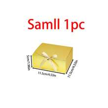 10 st guldfärgade presentaskar med lock, 10,6 x 7,87 x 3,1 tum (ca 28 x 27 x 8 cm) brudtärnefrieriaskar, lyxiga guldfärgade presentaskar med band, lämpliga för bröllop, födelsedagar, fester, jul, brudtärnor, examenspresenter