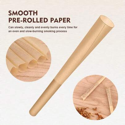 特大号预卷烟锥（带烟嘴）、卷烟纸、卷烟纸锥、慢燃型、圣诞节礼物、万圣节礼物