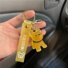 Crystal Puppy Keychain, Transparent Cute Puppy Couple Keychain Pendant For Backpack, Car Keys