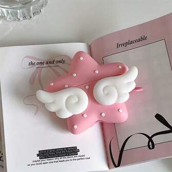 AirPodss 4/Pro2 | Polestar Star Wings Silicone Earphone Cover | Best Friend Gift | Suitable For 1 2 3 4 Pro Pro2 Pink Star Wings Earphone Cover 1/2 Generation Apple Bluetooth Earphone Cover, Halloween Gift For Full Series Protective Cover Anti Drop Protective Cover, Fun Design, Durable Shell, Wireless Earphone Accessories, Suitable For Family/Friends/Classmates/Boyfriends/Girlfriends Gifts, Birthday Gifts, Christmas Gifts