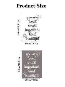 黑白“你被爱着”镜面贴纸 - 自爱励志乙烯基贴纸，积极肯定语窗/墙贴，适用于卧室、浴室、梳妆台，可移除防水励志语录装饰，适用于卧室、客厅、办公室、家居装饰，个性化镜面墙面装饰 - 彩色 - 查看 7