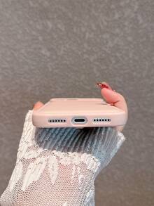 Minimalist Pink Phone Case Compatible With IPhone 17 Pro Max/17 Pro/17 Air/17/16/16 Pro Max/16 Plus/16 Pro/16E/15/15 Pro Max/15 Pro/15 Plus/11/12/13/14 Pro Max/12 Pro/12 Pro Max/13 Pro/13 Pro Max/14 Pro/14 Pro Max, Thick And Shockproof Full Coverage - Pink - Full Coverage - View 7