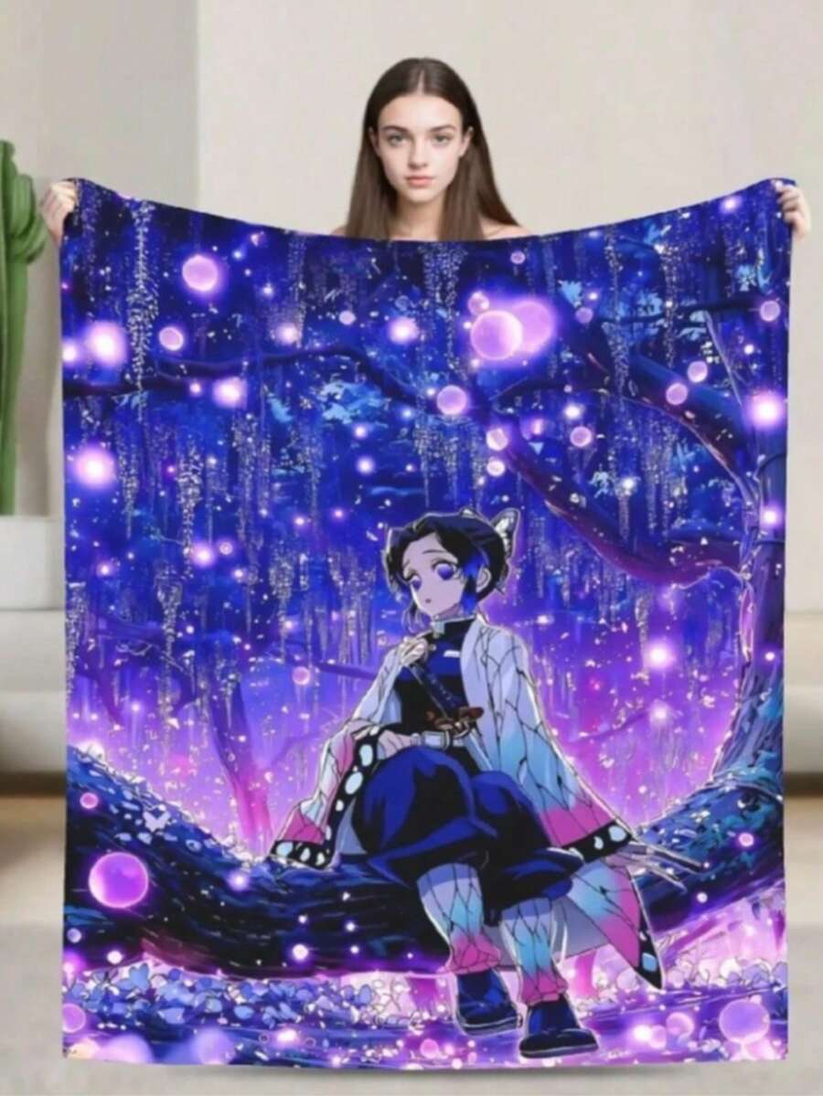 Christmas,3D Demon S-Slayer Anime  Tanjirou Cartoon Blanket Soft Throw Blanket Home Bedroom Bed Sofa Picnic Cover.Jpg,Thanksgiving Day - Nhiều màu 20 - Xem 1