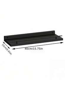 3PCS Estante de pared para baño, cocina, sala de estar, estante divisorio flotante con diseño modular, fuerte capacidad de carga para decoración de libros, versátil para la organización y exhibición del hogar - Negro - Ver 3