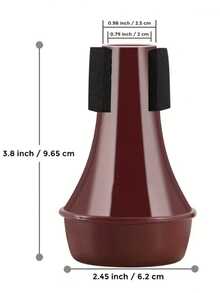 1PC Professional Trumpet Mute, Noise-Reducing Design Style With High-Density Sponge And Durable PP Material, Universal Fit For All Trumpet Models (Beginner To Professional) In Portable Black/Red Color, Suitable For Studio Recording, Quiet Practice, Live Performances, Music School Sessions - Multicolor - View 5