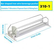 [5PCS/Set Clear Plastic Beverage Organizer] 3/5PCS-Set Clear Plastic Beverage Organizer For Fridge - Easy Glide Pusher & Propeller System, Double-Layer Partition With Secure Buckles - Ideal For Soda Cans & Bottles, Perfect For Kitchen & Desk Organization, Refrigerator Organizers And Storage - 白色 - 查看 13
