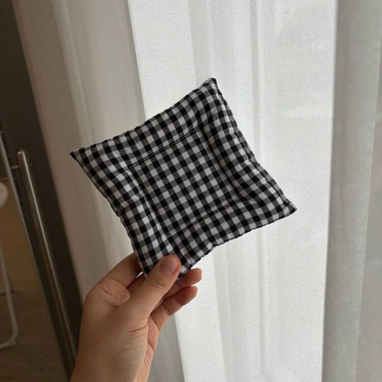 1pc Cotton Padded Square Cute Plaid Polka Dot Heat Insulation Cup Mat, High Quality Dining Table Decor Coaster - Multicolor - View 11
