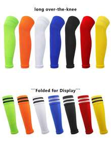 1 Pair Kids Football Over-The-Knee Leg Warmers, Breathable Sports Leg Warmers For Boys And Girls Aged 8-14, Autumn/Winter - Multicolor - View 3