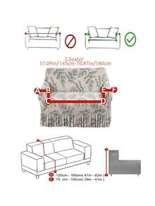 1pc Vintage Floral Pet Proof Sofa Cover, Breathable All-Season Universal Stretch Printed Dust-Proof Sofa Slipcover (Pillow Cover Not Included)