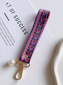 1条短款腕带，高端精致编织复古花卉图案挂链，个性化创意男女通用钥匙扣，结实耐用的手机挂绳，防丢防摔手机壳挂绳，兼容安卓及大多数智能手机，送给母亲、家人、朋友、孩子、生日、节日的礼物 - 彩色 - 查看 16