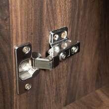 Sideboard, Modern Schuhschrank Mit 5 Fächern In Dunkler Holzmaserung – Mass 80 X 35.5 X 110 Cm, Verstellbare Einlegeböden - Coffee Brown - View 8