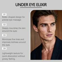 15毫升男士焕活眼部精华液，滋润紧致眼周肌肤，带按摩滚轮