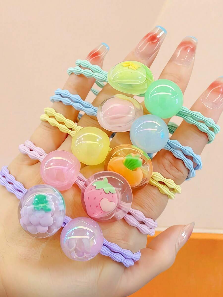 10 Stücke/Set Retro Samt Blumen Haargummis, blau/grün/gelb/braun/rot farblich abgestimmt, geeignet für Mädchen und Frauen, kleine und zarte Größe, mäßige Elastizität, beschädigt das Haar nicht. Ob Zöpfe oder Pferdeschwanz, kann leicht lebendige und dynamische Frisuren kreieren, hervorragende Wahl zum Stylen. Haargummis, Haargummibänder, Haarseile, Elastische Haargummis