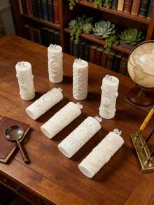 Lumânare în relief cu stele și lună, ediție limitată, stil islamic, decorare de festival, ornament de atmosferă, Ramadan Kareem