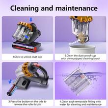 E.LUO Mattress Vacuum Cleaner, Bed Vacuum Cleaner, 16Kpa Bed Vacuum Cleaner With UVC, Hot Air And High Heat, Strong Suction, Double Cup Handheld Sofa Vacuum Cleaner, Suitable For Pillows, Cribs, Sofas And Pet Hair. - US A Type Plug(110-127V) - View 3