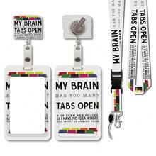 Suport pentru carduri de insignă cu desene animate amuzante, șnur durabil personalizat pentru carduri de identitate imprimate, potrivit pentru studenți, profesori, angajați, medici, asistente medicale și alte grupuri - Multicolor - Vizualizare 3
