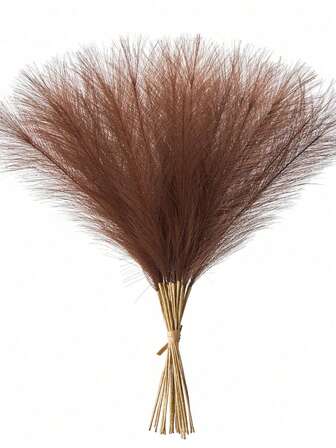 50pcs Faux Pampas Grass Artificial Reeds Large Tall Fluffy Artificial Fake Flower Bulrush Reed Grass Artificial Plants Boho Decor For Wedding Party Decoration, Home Living Room Bedroom Decor, Vase Arrangement, DIY Photoshoot Props Gifts Birthday Graduation