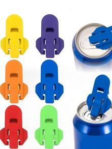 Abridor de latas de bebida de colores, protector de latas de bebida, adecuado para refrescos, cervezas y otras bebidas enlatadas, anti-uñas y anti-daños, evita que entren insectos, abejas y polvo, adecuado para fiestas, barbacoas, playas, campamentos al aire libre, unisex - color aleatorio - Ver 2