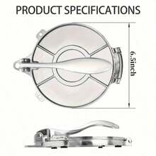 Dough Press Metal Dies Steel Flour Tortilla Press Dumpling Dough Tortillas Flour Bread Mold Sandwich Taco Press Tortilla Smasher Minced Meat Miss Aluminum Alloy - 6.5 Inch - 1PC - View 1