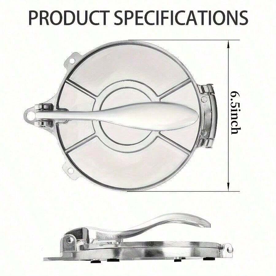 Dough Press Metal Dies Steel Flour Tortilla Press Dumpling Dough Tortillas Flour Bread Mold Sandwich Taco Press Tortilla Smasher Minced Meat Miss Aluminum Alloy - 6.5 Inch - 1PC - View 1