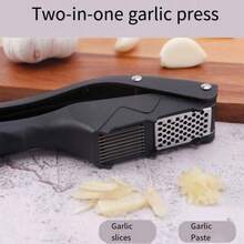 2-In-1 Stainless Steel Garlic Press & Slicer, New Kitchen Tool - Multicolor - View 5