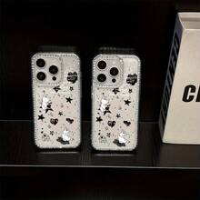 Funda para iPhone 17 Air/16e/15/14/13/12/11 Pro, Pro Max, Plus, funda suave de TPU, marco transparente con diseño de diamante, mejora la textura del teléfono, lujo discreto - transparente - Ver 7