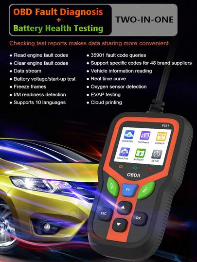 Automobile Fault Detection Instrument, OBD2 Diagnostic Device, Decoder, Eraser, Diagnostic Tool For Eliminating Fault Lights