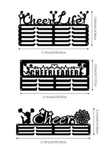 1pc Cheerleader Medal Display Rack, Metal Wall Decor Storage Rack, Athlete Gift