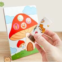 1 Box 200pcs Student Stamp Machine, Cartoon Stamp Stickers, Magical Round Stamp, Magical Stamp Reward Stickers, Cartoon Sticker Reward, DIY Planner Gift Box Cartoon Stamp Pen, Reward Incentive Learning Gift