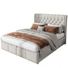 Bed Frames - Gray + Linen + 160cm*200cm - View 5