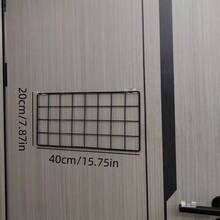 2 件套（16 英寸 x 8 英寸 + 8 英寸 x 8 英寸）金属网格墙饰，照片展示板，适用于客厅、卧室、办公室、家居装饰、房间装饰、墙面装饰，斋月/情人节礼物 - 黑色 - 查看 10