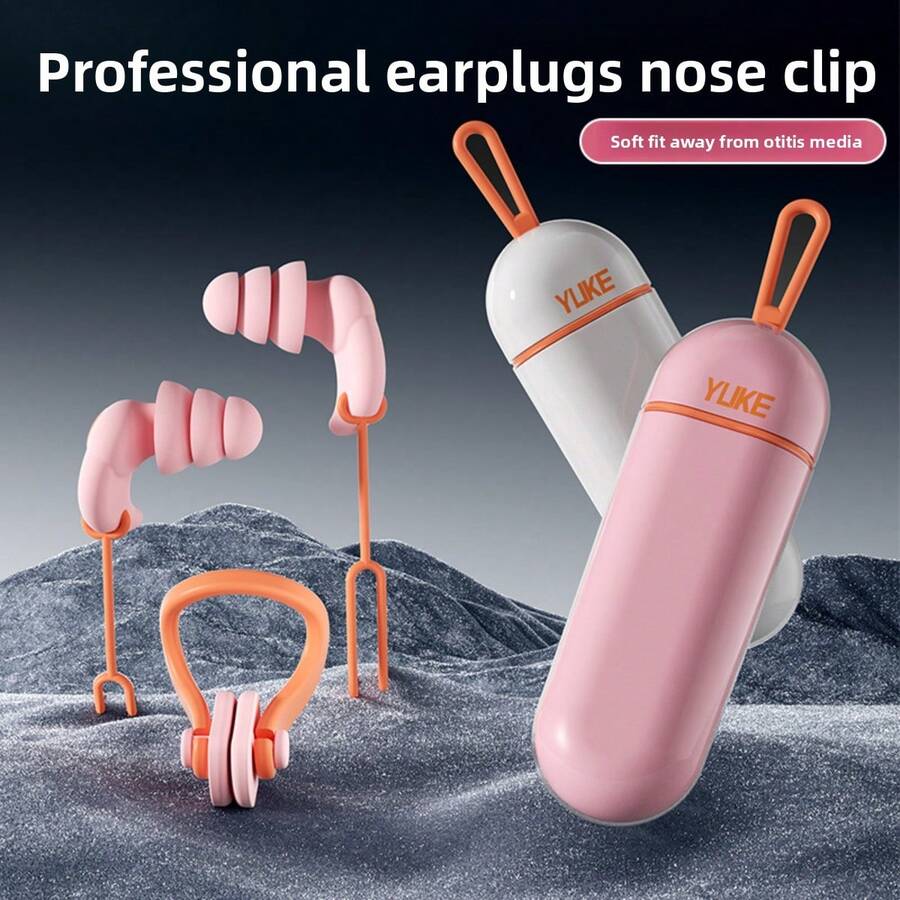 Conjunto de protetores auriculares e clipe para natação, à prova d'água, ideais para natação e banho, acessórios para natação para adultos e estudantes. Ajuste confortável, não caem nem irritam a pele. - Multicolorido - Ver 1