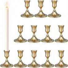 1/2/4/6/12/30 件黄铜/黑色金属烛台,烛台适用于餐桌中心装饰、婚礼、派对、生日、家居装饰 - 彩色 - 查看 16