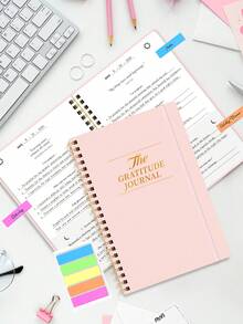 1pc Daily Gratitude Journal, Simple 5 Minutes Daily Planner For Happiness, Mindfulness & Reflection, Undated Life Planner Journal For Women & Men - Multicolor - View 11