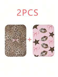 Millennium Leopard Print Ocean World Series Portable Vanity Mirror, Foldable, Lightweight, Ultra-Thin, Convenient Hand Mirror, Durable PU Leather, Suitable For Multiple Occasions And All People, Foldable Tabletop Mirror For Carrying