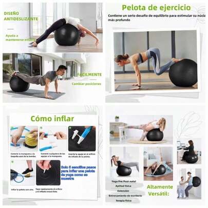 Pelota de Yoga de 25/65, Pelota de Yoga y Pilates, Pelota para Pilates de Resistencia Esttica, Pelota de Deporte para Entrenamiento, Fitness, Ejercicios de Estabilidad, Equilibrio y Abdomen