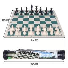 Ajedrez Profesional De 50cm Plegable Portátil Carga Barriles portátil Ajedrez - A - Ver 2