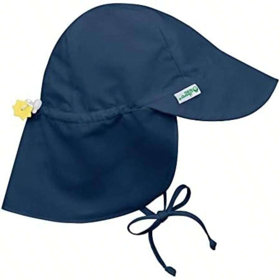 i play Children's Apparel Sombrero de natación con Solapa y protección Solar Gorro/Sombrero para Unisex bebé(Navy 9-18 Meses) - Multicolor - Ver 1