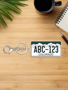 Customized Personalized USA State License Plate Replica Keyring Keychain,Customize Text,72 Styles,Personalized Acrylic Keychain USA State License Plate Replica Keyring Custom Car Accessory 50 States - Multicolor - View 25