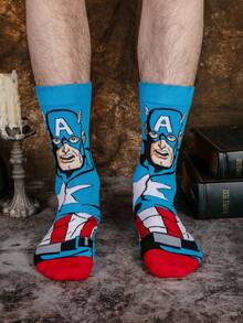 6 Pairs Authentic Marvel Superhero Socks, Spider-Man, Venom, Cartoon Christmas New Year Gift Socks For Men And Women, Creative And Interesting Socks - Multicolor - View 8